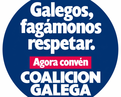 Pegatina de Coalición Galega